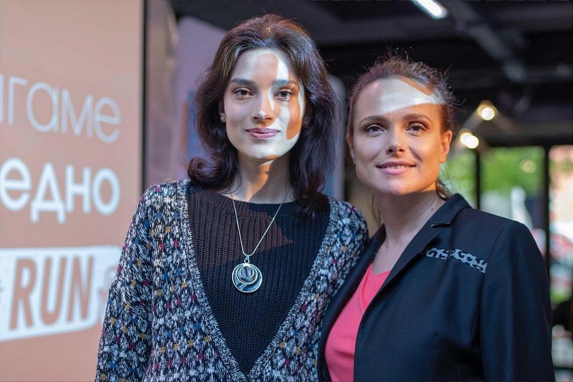 Актрисата Ирмена Чичикова заедно с Генералния директор на NAOS в България, Мира Драганова