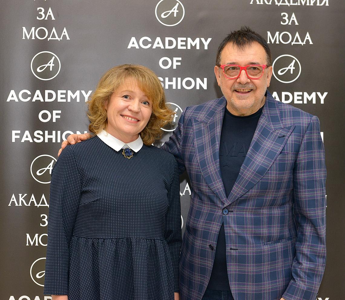 Проф. Любомир Стойков и дизайнерката Наталия Маркова