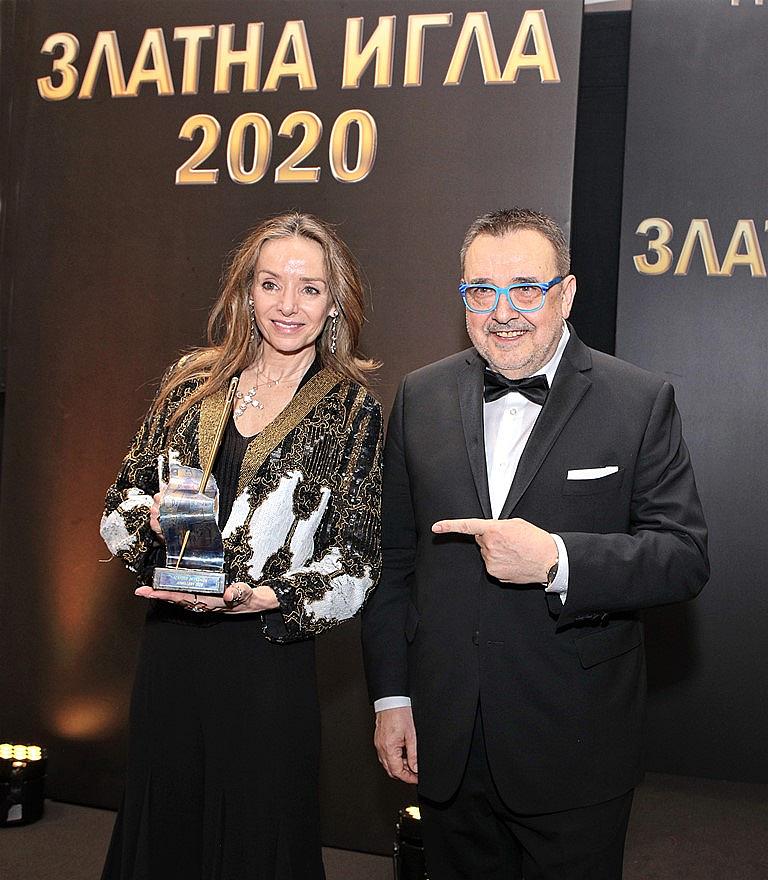 Княгиня Мириам де Унгрия с проф. Любомир Стойков на церемонията &quot;Златна игла&quot;