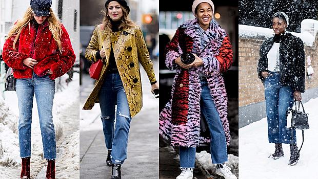 20 street style вдъхновения с деним за зимата
