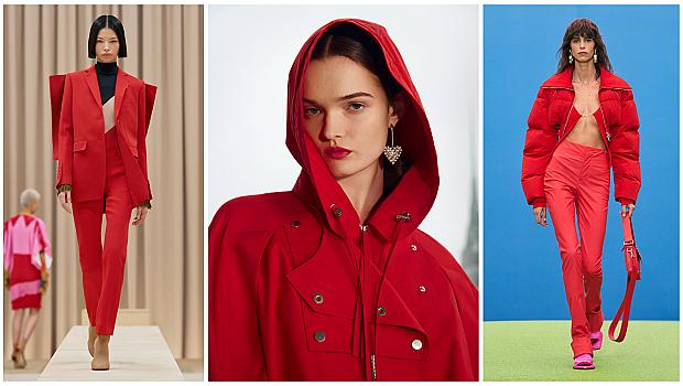 Декември в червено: 20 дизайнерски визии от модния подиум