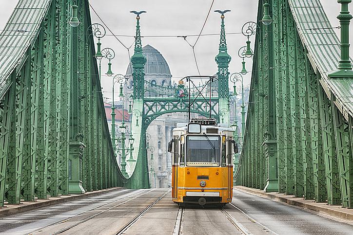 Трамвайте са популярен начин за придвижване в Будапеща.