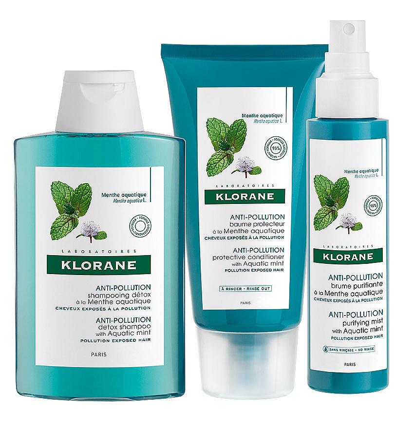 Новата серия за коса на KLORANE съдържа водна мента &ndash; природна съставка с изключително почистващо действие. Като основна съставка в шампоана, балсама и спрея за коса, тя почиства идеално кичурите и скалпа от замърсяванията и позволява на косата да диша.