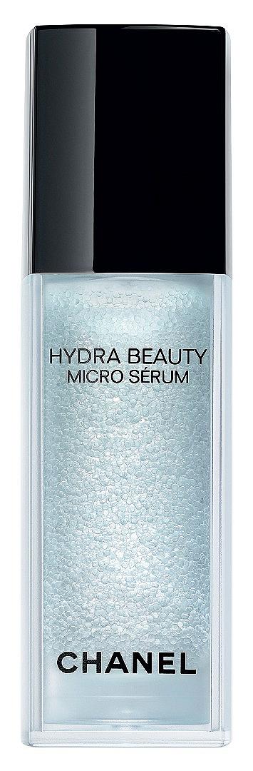 Хидратиращ серум за лице Hydra Beauty Micro Serum на Chanel с микрокапки, съдържащи нова липоразградима активна съставка: Камелия Алба ОФА* .